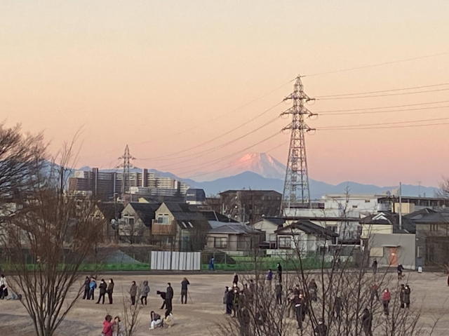 東伏見公園からの富士山